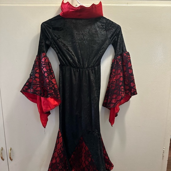 Spirit Gothic Vampira Costume Dress Black/Red Girl Size Small 4-6 - Picture 6 of 7